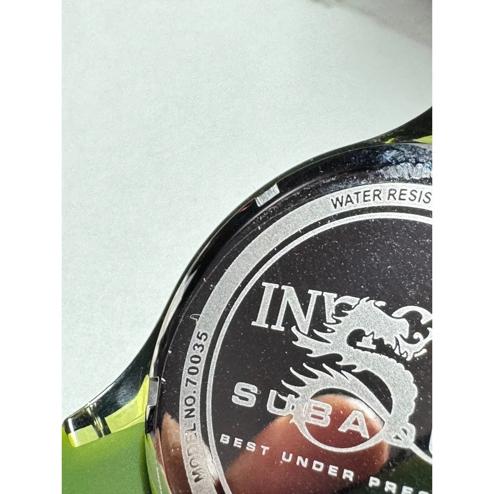 Invicta Subaqua Watch 70035 Black Lime Green Silicone 100M Water Resistant New